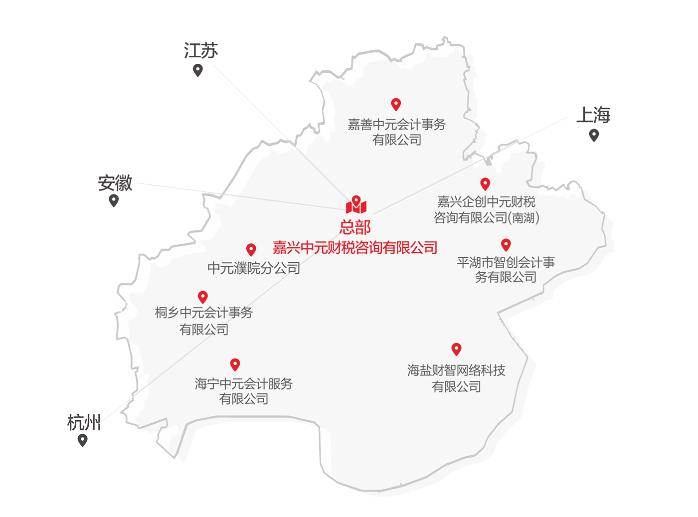 中元财税服务区域地图
